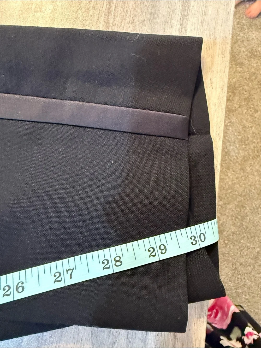 bill blass Black Dress Pants with Contrast Piping Tuxedo Pants